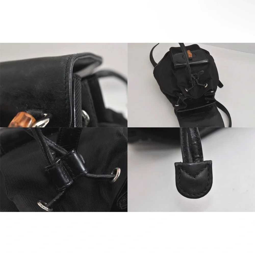 Gucci Black Backpack with Bamboo Handle Mini - Picture 8 of 10
